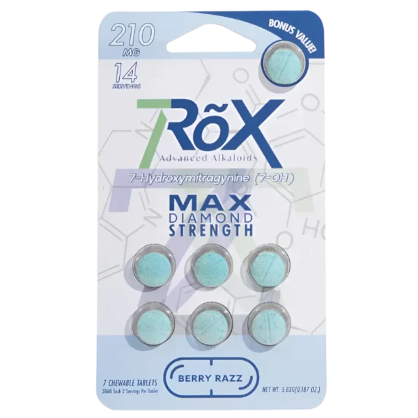 7ROX ADVANCED ALKALOIDS 7-HYDROXYMITRAGYNINE MAX DIAMOND STRENGTH TABLETS 30MG 7CT - BERRY RAZZ