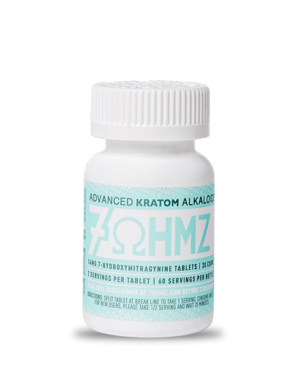 7 OHMZ ADVANCED KRATOM ALKALOIDS 7-HYDROXYMITRAGYNINE TABLET 14MG 30CT BOTTLE - UNFLAVORED