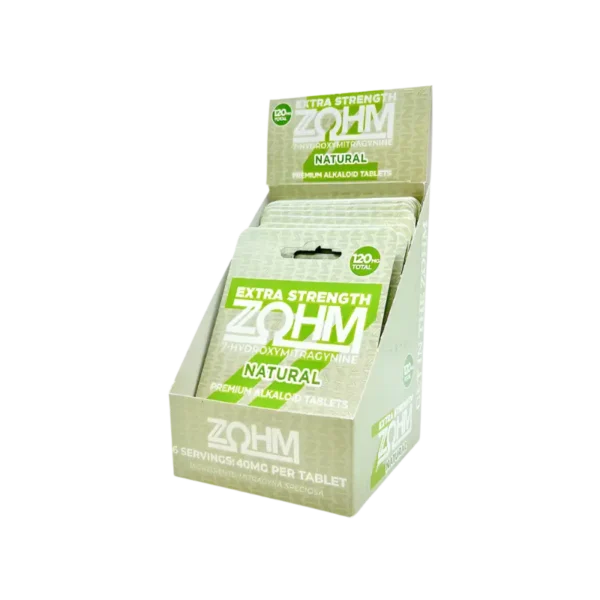 ZOHM 7-HYDROXYMITRAGYNINE EXTRA STRENGTH TABLETS 40MG 3CT - NATURAL