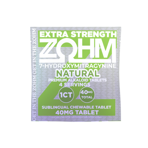 ZOHM 7-HYDROXYMITRAGYNINE EXTRA STRENGTH TABLETS 40MG 1CT - NATURAL