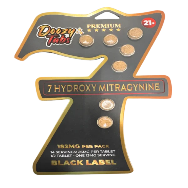 DOOZY TABS 7-HYDROXYMITRAGYNINE TABLETS 26MG 7CT - BLACK LABEL