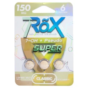 7ROX ADVANCED ALKALOIDS 7-HYDROXYMITRAGYNINE + PSEUDOINDOXYL SUPER STRENGTH TABLETS 50MG 3CT - CLASSIC