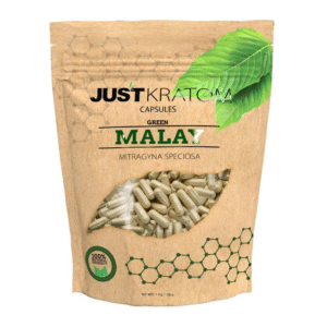 JUST KRATOM CAPSULES 1000CT - MALAY GREEN VEIN