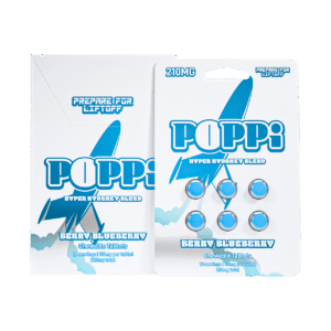 EXODUS POPPI HYPER HYDROXY BLEND CHEWABLE TABLETS 35MG 6CT - BERRY BLUEBERRY