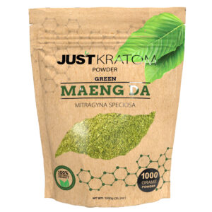JUST KRATOM POWDER 1000 GRAMS - MAENG DA GREEN VEIN