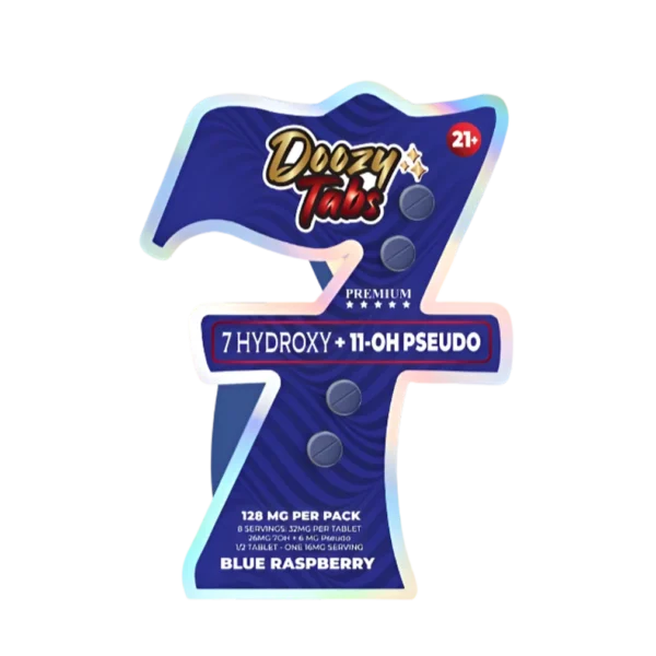 DOOZY TABS 7-HYDROXY + 11-OH PSEUDO TABLETS 32MG 4CT - BLUE RASPBERRY