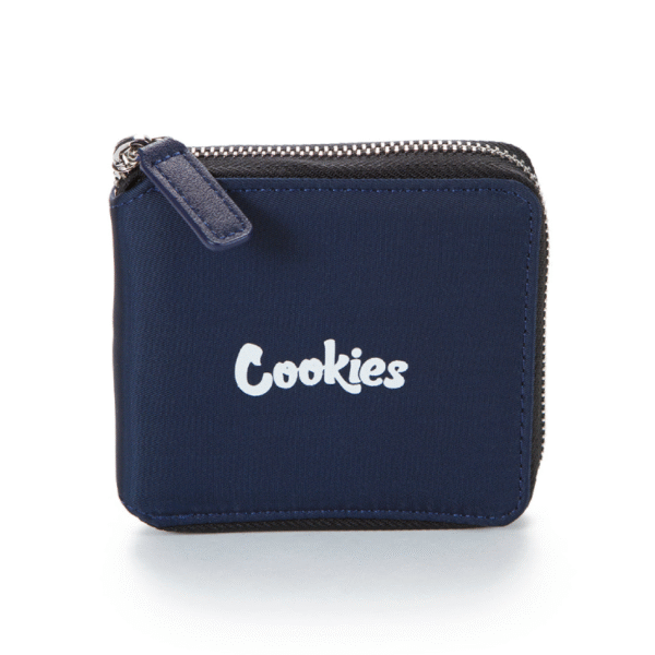 COOKIES ZIPPER WALLET LUXE MATTE SATIN NYLON - NAVY