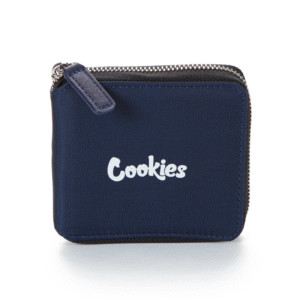 COOKIES ZIPPER WALLET LUXE MATTE SATIN NYLON - NAVY