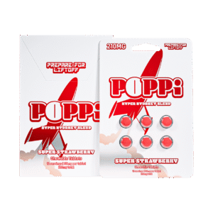 EXODUS POPPI HYPER HYDROXY BLEND CHEWABLE TABLETS 35MG 6CT - SUPER STRAWBERRY