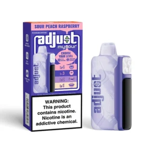 ADJUST MY SOUR DISPOSABLE 40000 BOX OF 5 - SOUR PEACH RASPBERRY