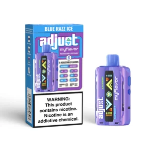 ADJUST MY FLAVOR DISPOSABLE 40000 BOX OF 5 - BLUE RAZZ ICE