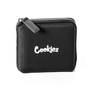 COOKIES ZIPPER WALLET LUXE MATTE SATIN NYLON - BLACK