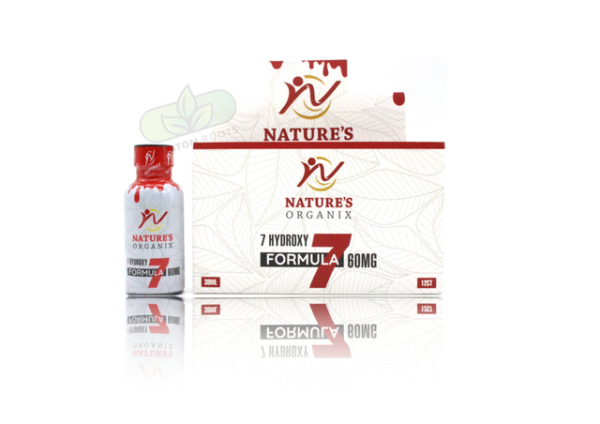 NATURE'S ORGANIX 7-HYDROXY SHOTS 30ML 60MG - RED UNFLAVORED
