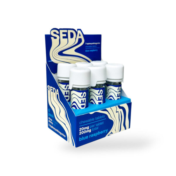 SEDA 7-HYDROXYMITRAGYNINE CHEWABLE TABLETS BOTTLE 20MG 10CT - BLUE RASPBERRY