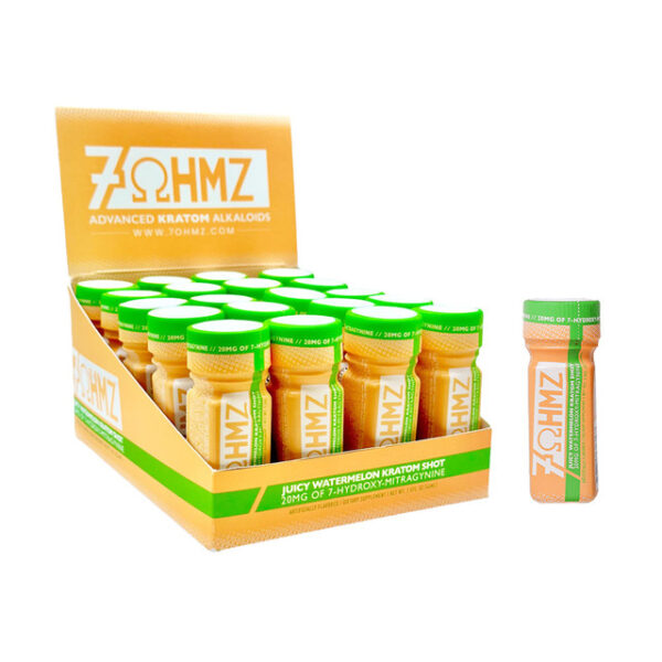 7 OHMZ ADVANCED KRATOM ALKALOIDS 7-HYDROXYMITRAGYNINE DRINK SHOT 44ML 20MG - JUICY WATERMELON