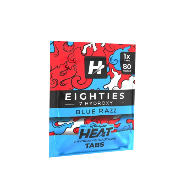 STRAIGHT HEAT EIGHTIES 7-HYDROXY TABLETS 80MG 1CT - BLUE RAZZ