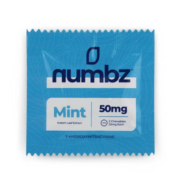 NUMBZ 7-OH + MIT CHEWABLE TABLETS 25MG 2CT - MINT BOX OF 10
