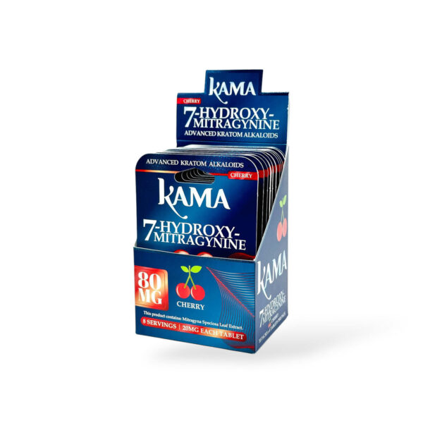KAMA ADVANCED KRATOM ALKALOIDS - 7-HYDROXYMITRAGYNINE TABLETS 20MG 4CT - CHERRY