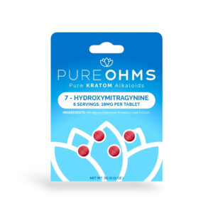 PURE OHMS PURE KRATOM ALKALOIDS 7-HYDROXYMITRAGYNINE TABLETS 18MG 4CT - BERRY BLISS