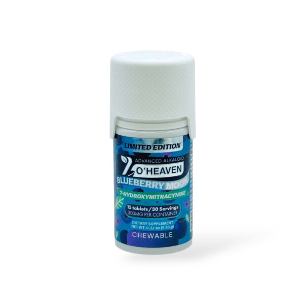 7 O'HEAVEN ADVANCED ALKALOID 7-HYDROXYMITRAGYNINE TABLETS BOTTLE 20MG 15CT - BLUEBERRY MOON