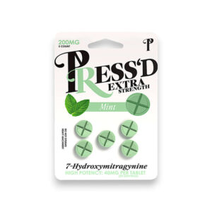PRESS'D 7-HYDROXYMITRAGYNINE EXTRA STRENGTH TABLETS 40MG 5CT - MINT