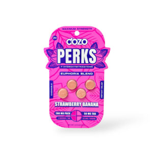 DOZO PERKS 7-HYDROXYMITRAGYNINE TABLETS 50MG 4CT - EUPHORIA BLEND STRAWBERRY BANANA