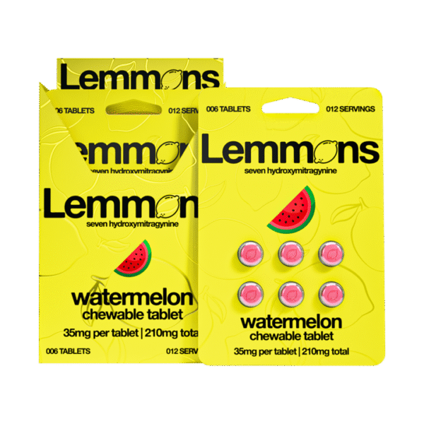 EXODUS LEMMONS 7-HYDROXYMITRAGYNINE CHEWABLE TABLETS 35MG 6CT - WATERMELON