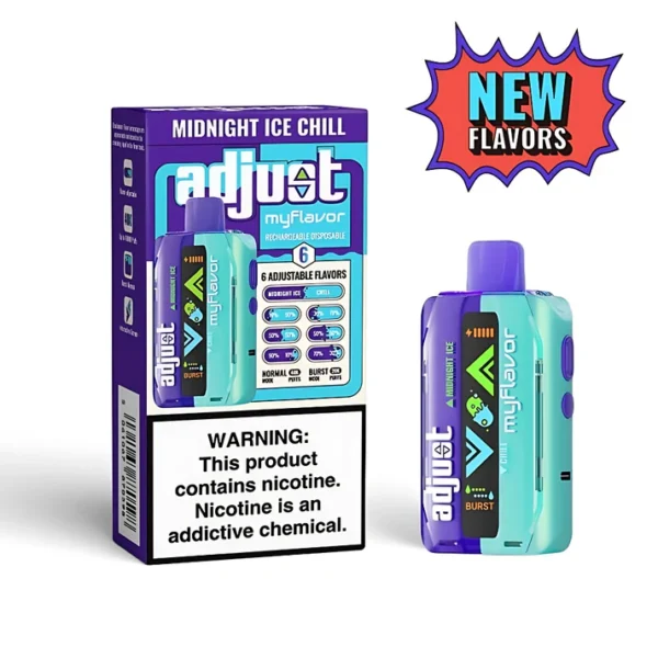 ADJUST MY FLAVOR DISPOSABLE 40000 BOX OF 5 - MIDNIGHT ICE CHILL