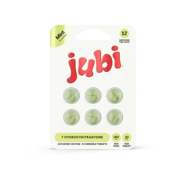 JUBI ADVANCED KRATOM 7-HYDROXYMITRAGYNINE TABLETS 30MG 6CT - MINT