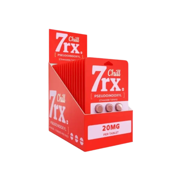7RX PSEUDOINDOXYL CHEWABLE TABLETS 20MG 3CT - UNFLAVORED BOX OF 20