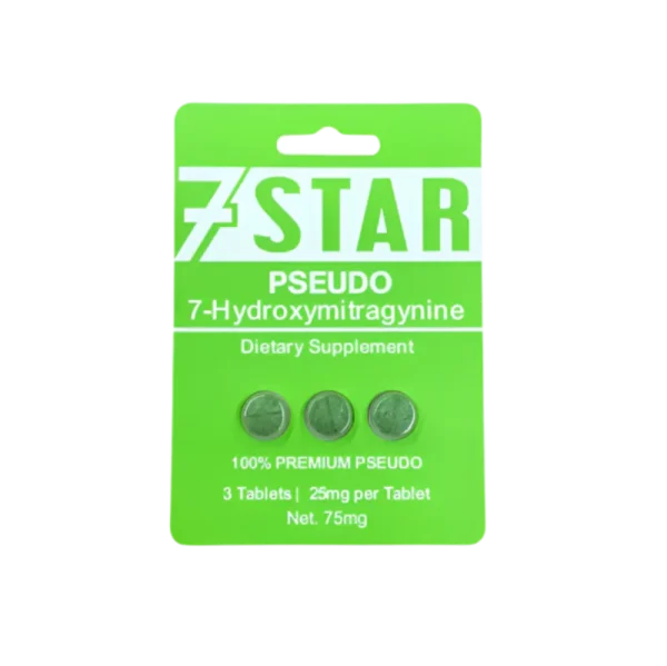 7STAR 7-HYDROXYMITRAGYNINE + PSEUDO TABLETS 25MG 3CT - ORIGINAL BOX OF 10