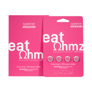 EXODUS EAT OHMZ SUPERIOR KRATOM ALKALOIDS PSEUDOINDOXYL TABLETS 25MG 4CT - PINK