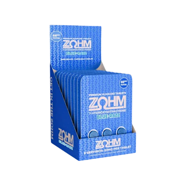 ZOHM 7-HYDROXYMITRAGYNINE TABLETS 22MG 3CT - BLUE RAZZ