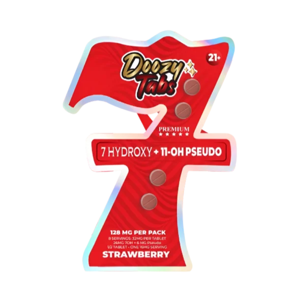 DOOZY TABS 7-HYDROXY + 11-OH PSEUDO TABLETS 32MG 4CT - STRAWBERRY