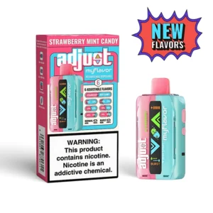 ADJUST MY FLAVOR DISPOSABLE 40000 BOX OF 5 - STRAWBERRY MINT CANDY