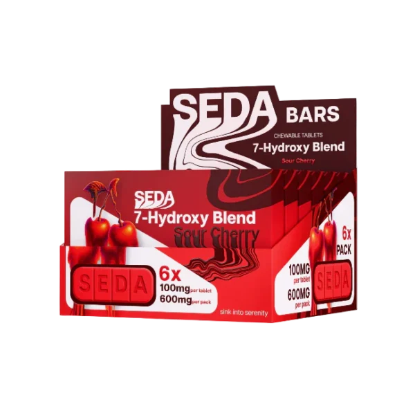 SEDA BARS 7-HYDROXYMITRAGYNINE CHEWABLE TABLETS 60MG 6CT - SOUR CHERRY