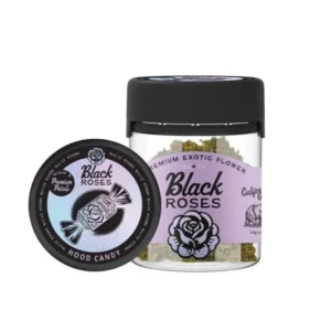 BLACK ROSES PREMIUM EXOTIC THC-A FLOWER 3.5G JAR - HOOD CANDY INDICA