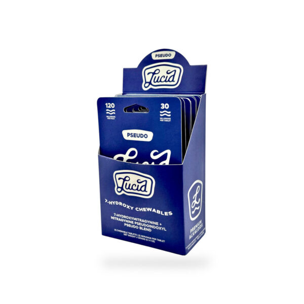 LUCID 7-HYDROXY CHEWABLES 7-HYDROXYMITRAGYNINE + MITRAGYNINE PSEUDOINDOXYL PSEUDO BLEND TABLETS 30MG 4CT - UNFLAVORED