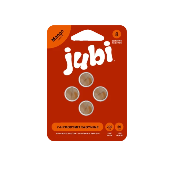 JUBI ADVANCED KRATOM 7-HYDROXYMITRAGYNINE TABLETS 50MG 4CT - MANGO
