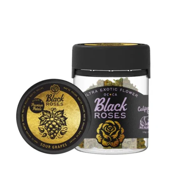 BLACK ROSES PREMIUM ULTRA EXOTIC THC-A FLOWER 3.5G JAR - SOUR GRAPES SATIVA
