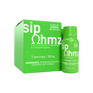 EXODUS SIP OHMZ SUPERIOR KRATOM ALKALOIDS PSEUDOINDOXYL & 7-HYDROXYMITRAGYNINE SHOTS 30ML 30MG - MINT