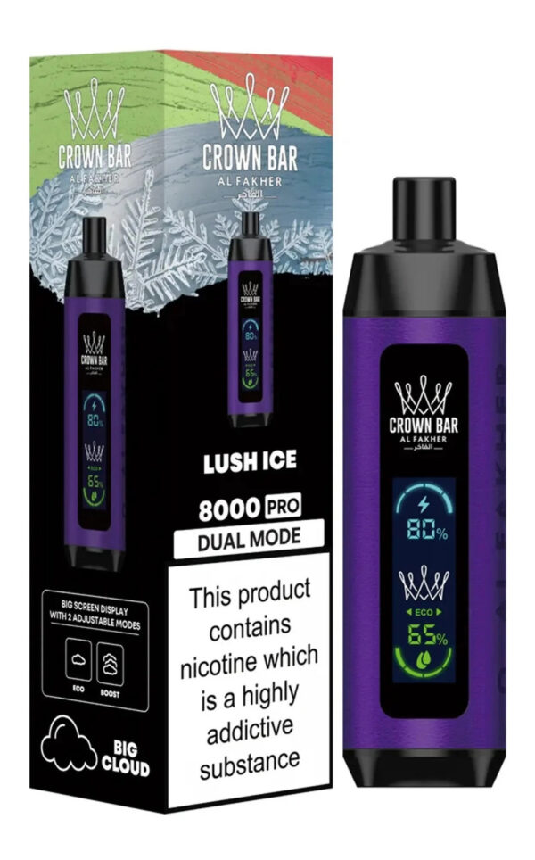 AL FAKHER CROWN BAR CRYSTAL 8000 - LUSH ICE