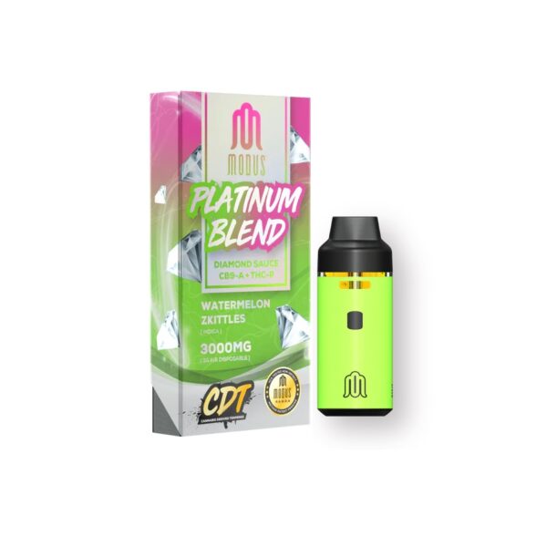 MODUS PLATINUM BLEND DIAMOND SAUCE CB9-A + THC-P 3000MG DISPOSABLE - WATERMELON ZKITTLES INDICA