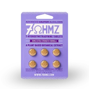 7 OHMZ ADVANCED KRATOM ALKALOIDS 7-HYDROXYMITRAGYNINE TABLETS EXTRA STRENGTH 35MG 6CT - UNFLAVORED