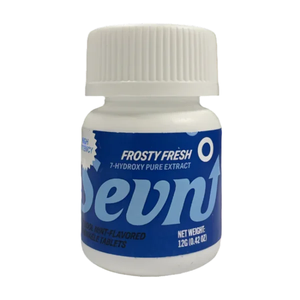 SEVN UP 7-HYDROXY PURE EXTRACT TABLETS BOTTLE 40MG 20CT - FROSTY FRESH (COOL MINT)
