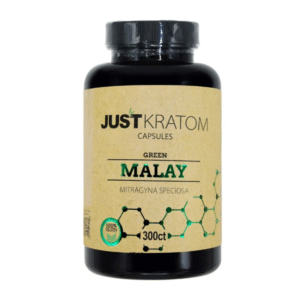 JUST KRATOM CAPSULES 300CT - MALAY GREEN VEIN