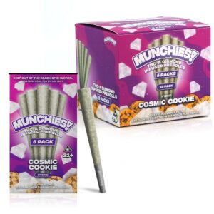MUNCHIES THC-A DIAMOND PRE-ROLLS 5 PACK - COSMIC COOKIE HYBRID