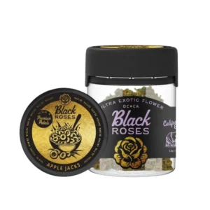 BLACK ROSES PREMIUM ULTRA EXOTIC THC-A FLOWER 3.5G JAR - APPLE JACKS SATIVA