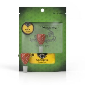 HONEYBEE HERB GLASS BOWLS - FB-8 RED/WHITE