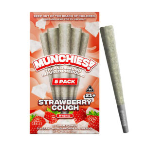 MUNCHIES THC-A DIAMOND PRE-ROLLS 5 PACK - STRAWBERRY COUGH HYBRID